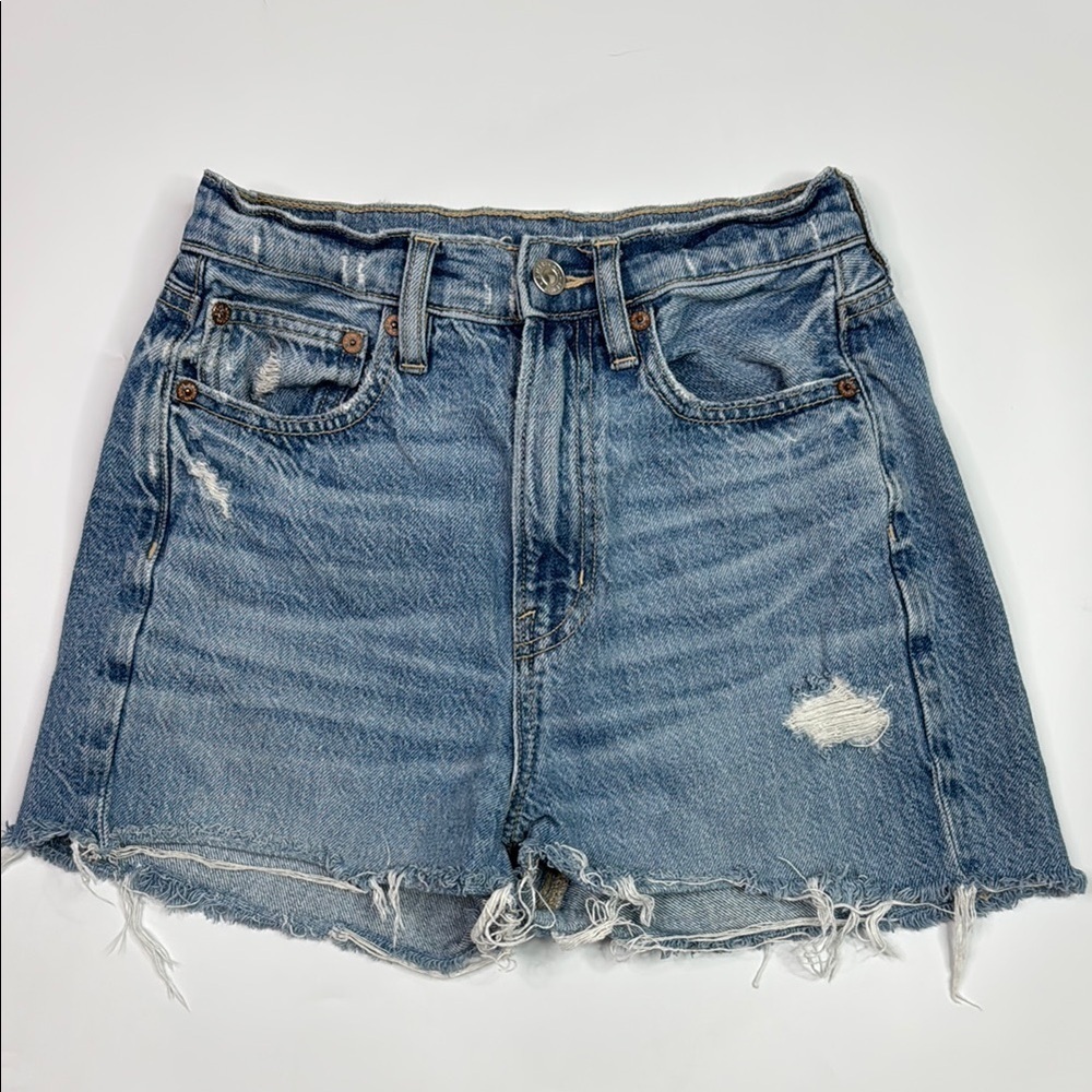 American Eagle Highest Rise 90s Boyfriend Denim Shorts Waist 24" Size 0